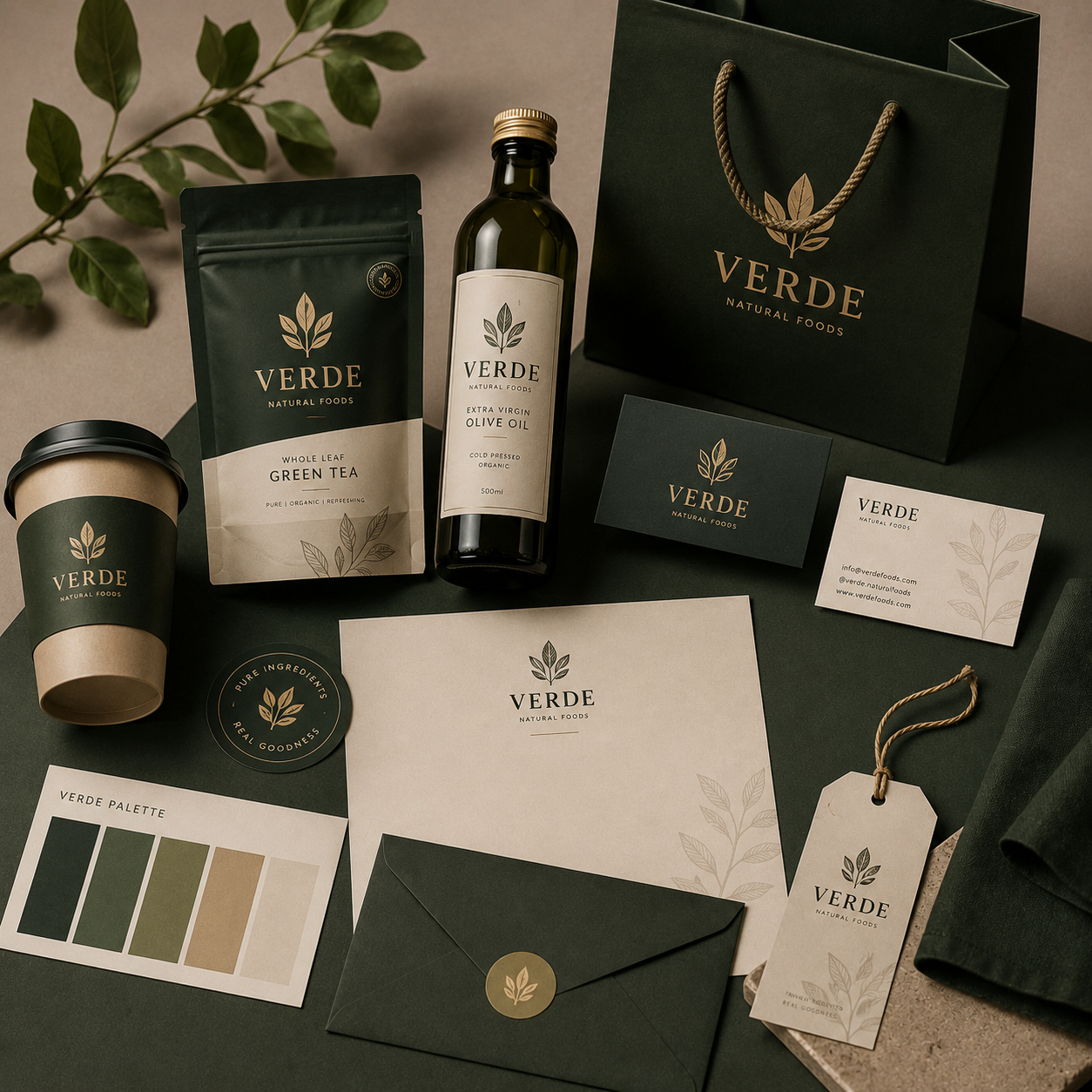 Brand identity design project for local business
