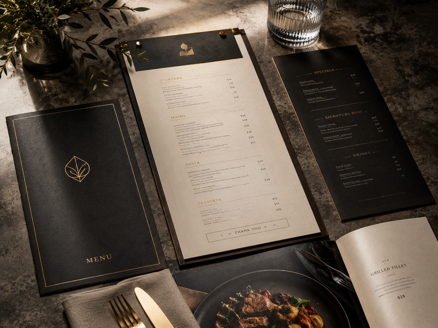 Restaurant menu design in Hillsborough NJ